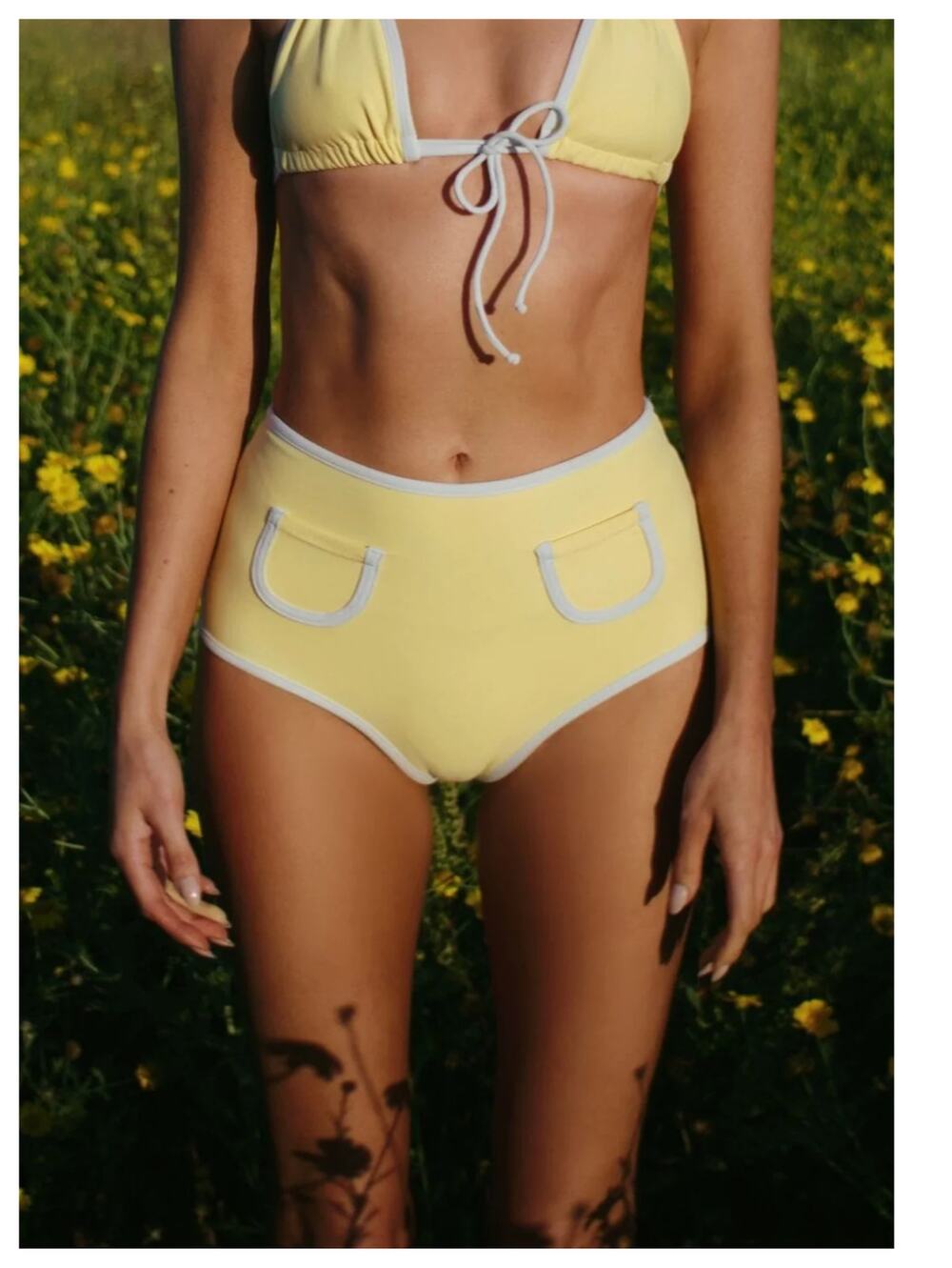 NEW Montce Polly Terry High-Rise Boyshort Bikini Bottoms Size Medium